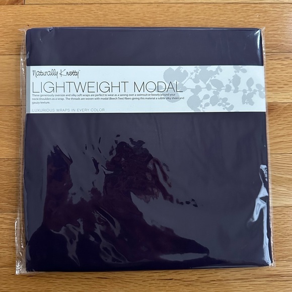 Naturally Knotty Lightweight Modal purple oversize soft wrap scarf - 100% modal - Picture 1 of 5